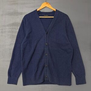 Banana Republic Cardigan Sweater Navy Blue 100% Cotton Button Front Mens XL